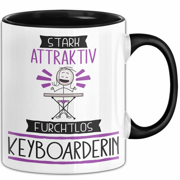 Keyboarderin Tasse Geschenk Becher Stark Attraktiv Furchtlos Keyboarderin Lustige Geschenkidee Trendation