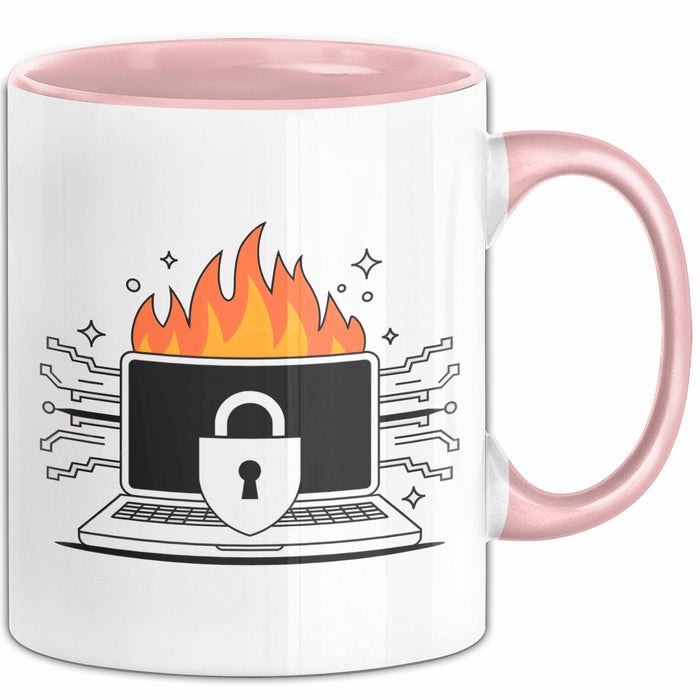 Cybersecurity Experte Tasse Geschenk Lustige Geschenkidee Spruch Für Sicherheits Profis Rosa Trendation