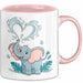 Elefantenliebhaber Tasse Geschenkidee für Wildtier Fans Rosa Trendation