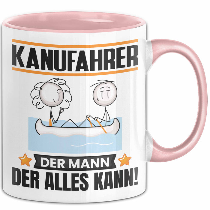 Kanufahrer Tasse Geschenk für Kanufahrer Der Mann Der Alles Kann Geschenkidee zum Geburtstag Rosa Trendation
