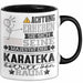 Karateka Geschenk Tasse Lustiger Spruch Erheben Sie Sich Der Karateka Betritt den Raum Schwarz Trendation