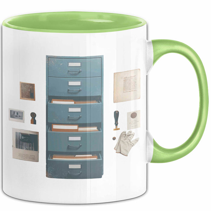 Archivar Tasse Geschenk Lustige Geschenkidee Spruch Für Geschichts Bewahrer Grün Trendation