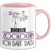 Geschenk für Zoologin Tasse Lustige Geschenkidee Geburtstag Ich Bin Zoologin Ich Darf Das Rosa Trendation