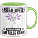 Baseballspieler Tasse Geschenk für Baseballspieler Der Mann Der Alles Kann Geschenkidee zum Geburtstag Grün Trendation