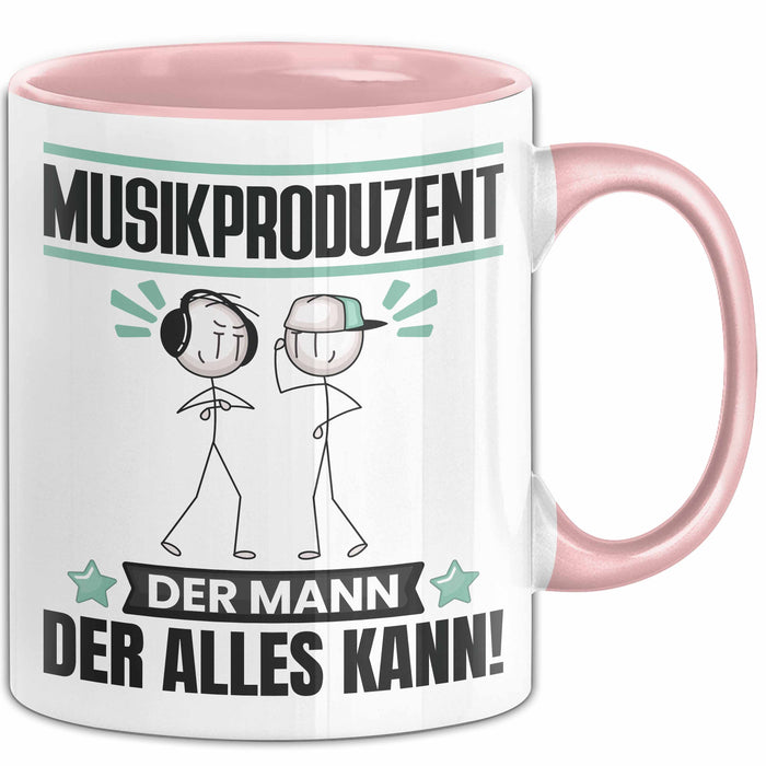 Musikproduzent Tasse Geschenk für Musikproduzent Der Mann Der Alles Kann Geschenkidee zum Geburtstag Rosa Trendation