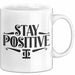 Mathematiklehrer Unterricht Tasse Geschenk Lustige Geschenkidee Spruch Bleib Positiv Weiß Trendation