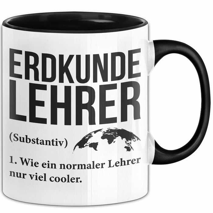 Geografielehrer Unterricht Tasse Geschenk Lustige Geschenkidee Spruch Erdkunde Lehrer Trendation