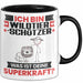 Wildtierschützer Tasse Geschenk für Wildtierschützer Geburtstag Lustiger Spruch Kaffee-Becher Was Ist Deine Superkraft Schwarz Trendation