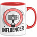 Influencer Tasse Geschenkidee für Content Creator Fans Rot Trendation