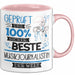 Beste Musikjournalistin Der Welt Tasse Geschenk für Eine Musikjournalistin Geprüft Und Sicher Geschenkidee Geburtstag Weihnachten Rosa Trendation