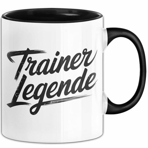 Fußballtrainer Fußballteam Tasse Geschenk Lustige Geschenkidee Spruch Trainer Legende Schwarz Trendation