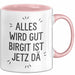 Birgit Tasse Geschenk Alles Ist Gut Birgit Ist Jetz Da Geschenkidee Becher mit Name Rosa Trendation