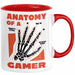 Gamer Geschenk Tasse Anatomy Of A Gamer Zocker Lustige Geschenkidee Rot Trendation