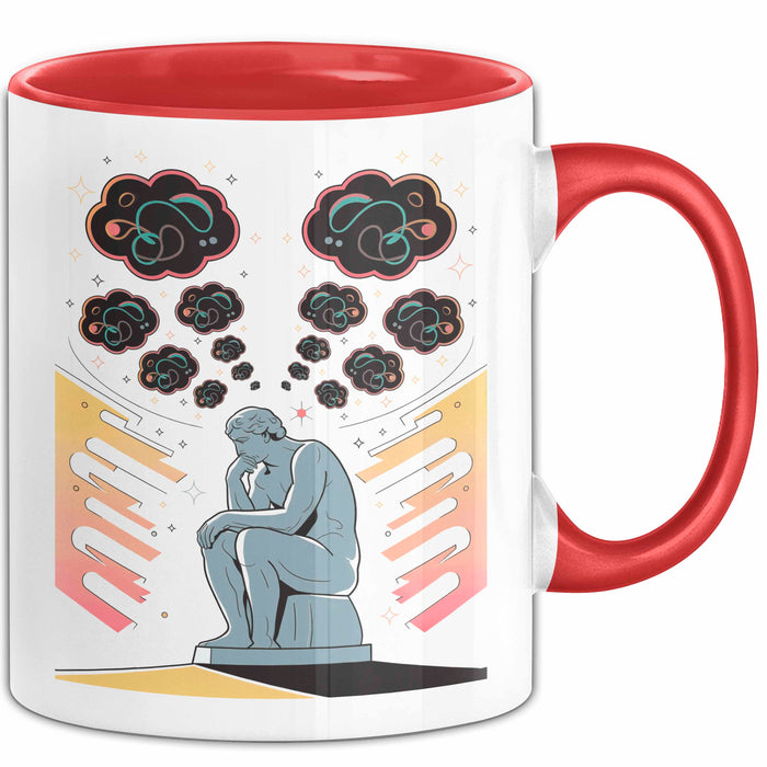 Philosoph Tasse Geschenk Lustige Geschenkidee Spruch Für Tief Denker Rot Trendation