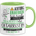 Gitarristin Tasse Geschenk Lustiger Spruch Bitte Erheben Sie Sich Seine Majestät Die Gitarristin Betritt Den Raum Grün Trendation