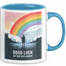Büroarbeit Kollege Abschied Tasse Geschenk Lustige Geschenkidee Spruch Viel Glück Auf Deiner Neuen Reise Blau Trendation