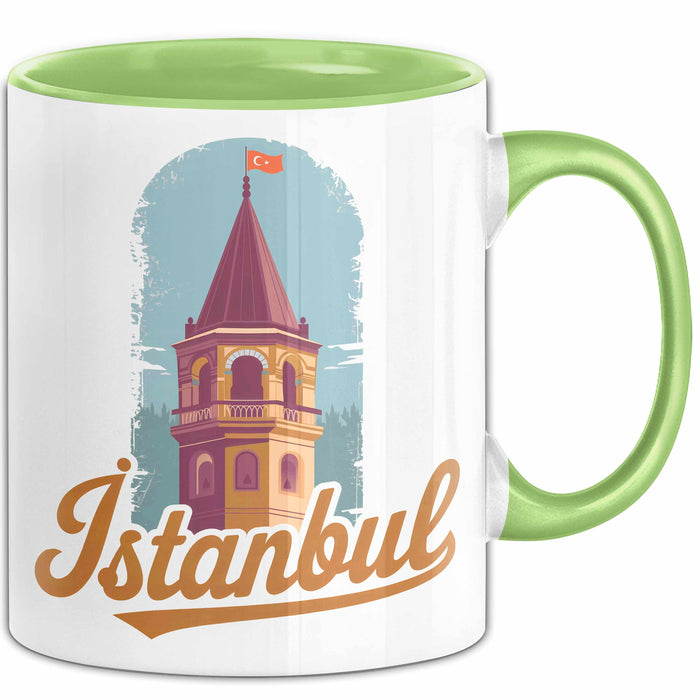 Istanbul Türkei Tasse Geschenk Lustige Geschenkidee Spruch Grün Trendation