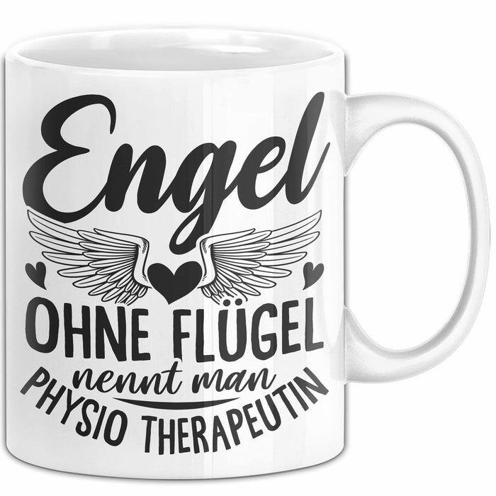 Physiotherapeutin Tasse Geschenk Engel Ohne Flügel Nennt Man Physio Weiß Trendation
