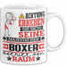Boxer Geschenk Tasse Lustiger Spruch Erheben Sie Sich Der Boxer Betritt den Raum Weiß Trendation