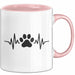 Hund Tierliebhaber Herzschlag Tasse Geschenk Lustige Geschenkidee Spruch Rosa Trendation