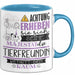 Tierfreundin Tasse Geschenk Lustiger Spruch Bitte Erheben Sie Sich Seine Majestät Die Tierfreundin Betritt Den Raum Blau Trendation