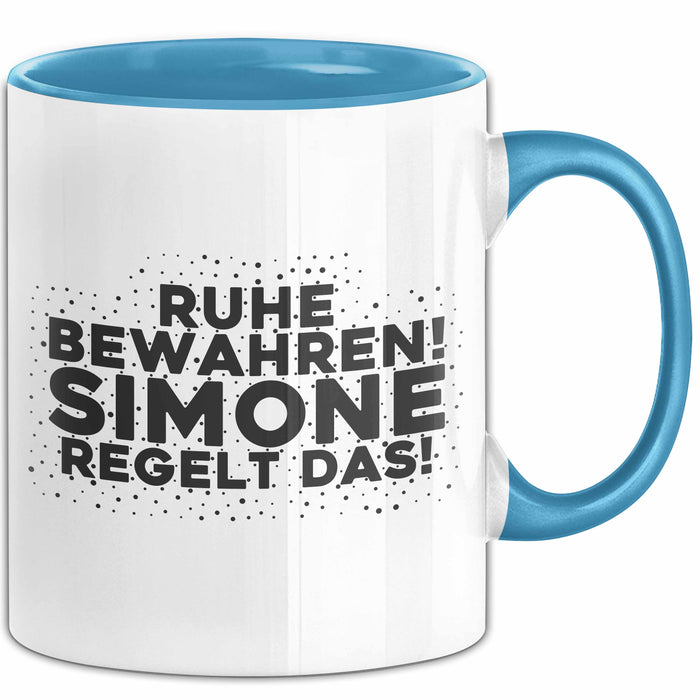 Simone Tasse Ruhe Bewahren! Simone Regelt Das! Geschenk