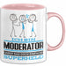 Moderator Geschenk Tasse Ich Bin Moderator Aber Sag Doch Einfach Superheld Lustige Geschenkdiee für Moderator Kaffee-Becher Rosa Trendation