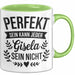 Gisela Tasse Geschenk Perfekt Sein Kann Jeder Geschenkidee Geburtstag Grün Trendation