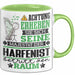 Harfenist Geschenk Tasse Lustiger Spruch Erheben Sie Sich Der Harfenist Betritt den Raum Grün Trendation