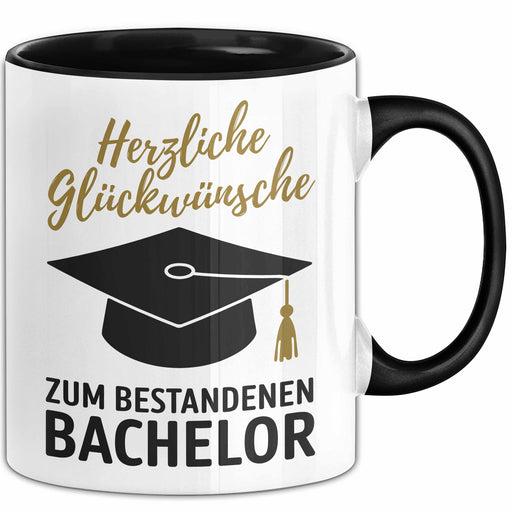 Schüler Abschluss Tasse Geschenk Lustige Geschenkidee Spruch Herzliche Glückwünsche Zum Bestandenen Bachelor Trendation