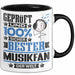 Musikfan Geschenk Lustiger Spruch für Musikfan Geschenkidee Bester Musikfan Der Welt Schwarz Trendation