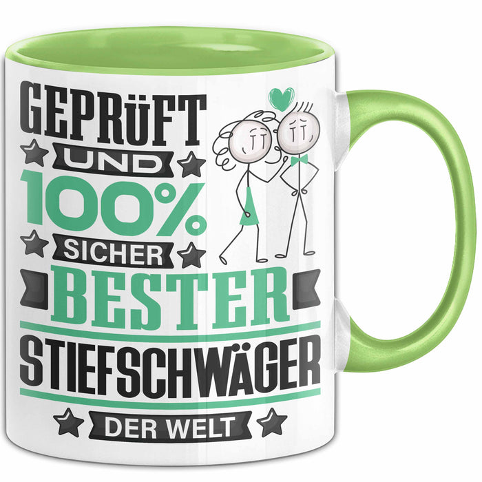 Stiefschwäger Geschenk Lustiger Spruch für Stiefschwäger Geschenkidee Bester Stiefschwäger Der Welt Grün Trendation