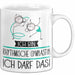 Geschenk für Rhythmische Gymnastin Tasse Lustige Geschenkidee Geburtstag Ich Bin Rhythmische Gymnastin Ich Darf Das Weiß Trendation