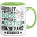 Konzertpianist Geschenk Lustiger Spruch für Konzertpianist Geschenkidee Bester Konzertpianist Der Welt Grün Trendation
