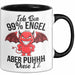 Engel Teufel Tasse Geschenk Lustige Geschenkidee Spruch Ich Bin 99% Engel Schwarz Trendation