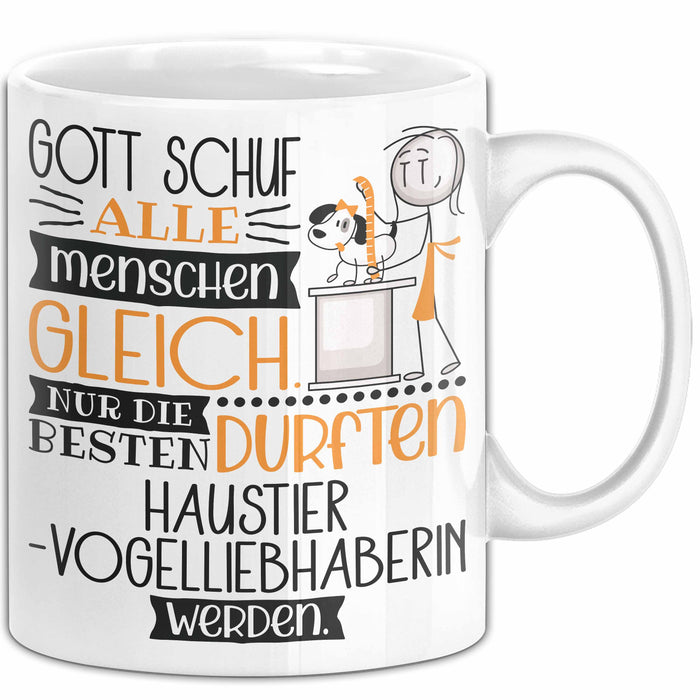 Haustier-Modedesignerin Geschenk Becher Tasse Gott Schuf Alle Menschen Gleich Nur Die Besten Durfeten Haustier-Modedesignerin Werden Geschenkidee Lustig Weiß Trendation