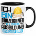 Bauzeichner Ausbildung Tasse Geschenk Ich Bin Bauzeichner In Der Ausbildung Ich Darf Das Geschenkidee Spruch Schwarz Trendation