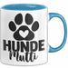 Hundemama Tasse Geschenk Hunde-Mutti Geschenkidee Hundeliebhaberin Kaffee-Becher Blau Trendation