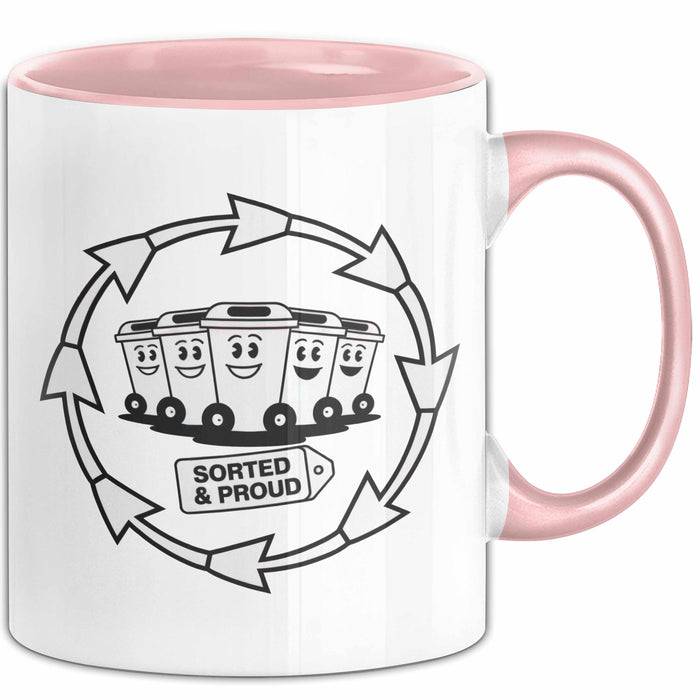 Recycling Fan Tasse Geschenk Lustige Geschenkidee Spruch Für Umwelt Recycler Rosa Trendation