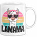 Lama Alpaka Mama Mutter Schwangerschaft Tasse Becher Geschenk Lustige Geschenkidee Spruch Lamama Weiß Trendation