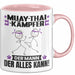 Muay-Thai-Kämpfer Tasse Geschenk für Muay-Thai-Kämpfer Der Mann Der Alles Kann Geschenkidee zum Geburtstag Rosa Trendation