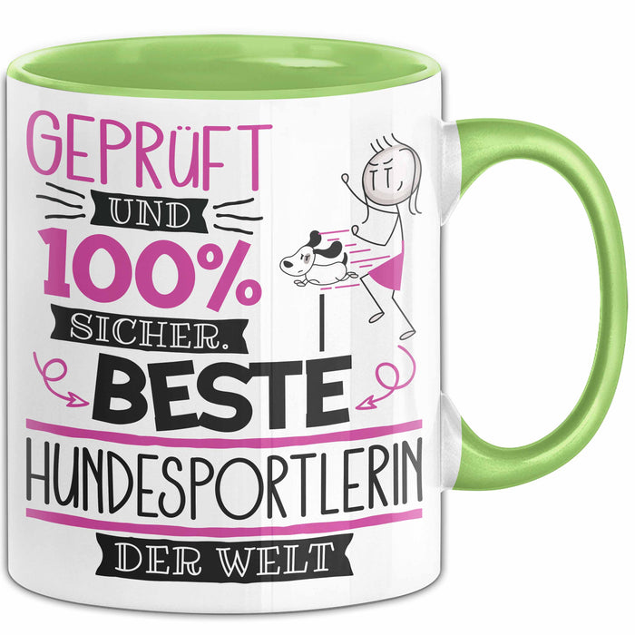Hundesportlerin Geschenk Becher Tasse Gott Schuf Alle Menschen Gleich Nur Die Besten Durfeten Hundesportlerin Werden Geschenkidee Lustig Grün Trendation