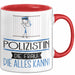 Polizistin Geschenk Tasse Becher Die Frau Die Allen Kann Geschenkidee für eine Polizistin Lustig Rot Trendation