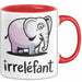 Elefant Tier Tasse Geschenk Lustige Geschenkidee Spruch Irrellefant Rot Trendation