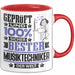 Musiktechniker Geschenk Lustiger Spruch für Musiktechniker Geschenkidee Bester Musiktechniker Der Welt Rot Trendation