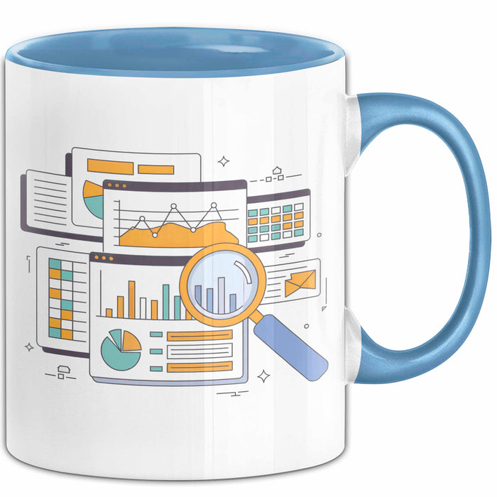 Daten Analyst Tasse Geschenk Lustige Geschenkidee Spruch Für Erkenntnis Sucher Blau Trendation