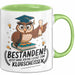 Abschluss Tasse Geschenkidee Lizenz Klugscheißen Absolvent Grün Trendation