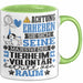 Tierheimvolontär Geschenk Tasse Lustiger Spruch Erheben Sie Sich Der Tierheimvolontär Betritt den Raum Grün Trendation