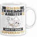 Tierheimmitarbeiter Tasse Geschenk für Tierheimmitarbeiter Geburtstag Lustiger Spruch Kaffee-Becher Was Ist Deine Superkraft Weiß Trendation