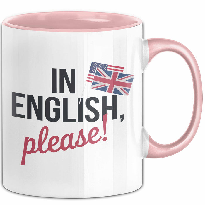 Englischlehrer Tasse Geschenk Auf Englisch Bitte Geschenk Rosa Trendation